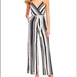 Black and White Stripe Jumpsuit